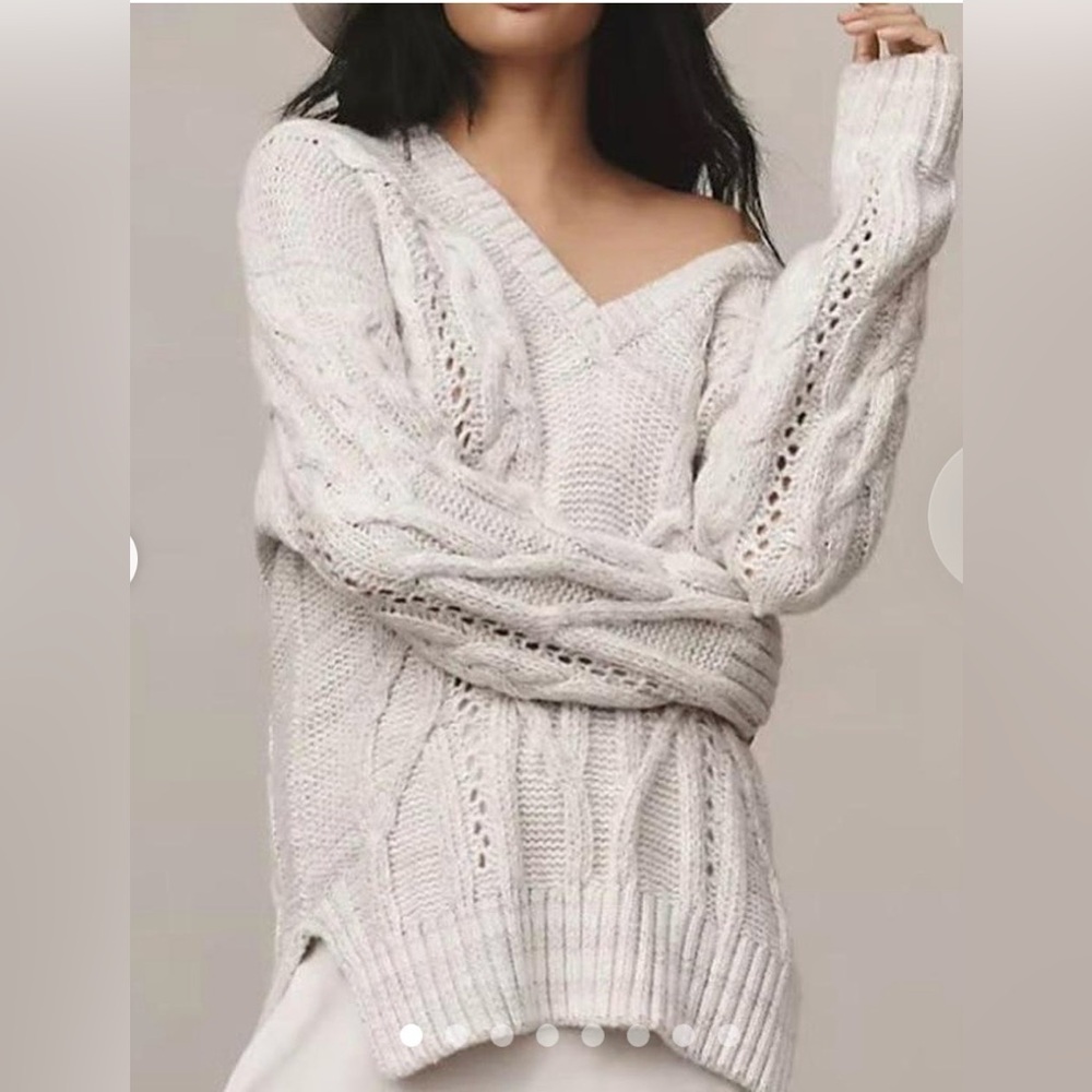 EUC! Anthropologie Soft Oversized Metallic Knit Sweater
Size S fits M-XL $298
